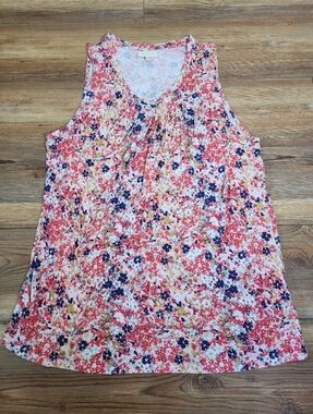 Modcloth Tank Top Women's XL Pink Ditsy Floral